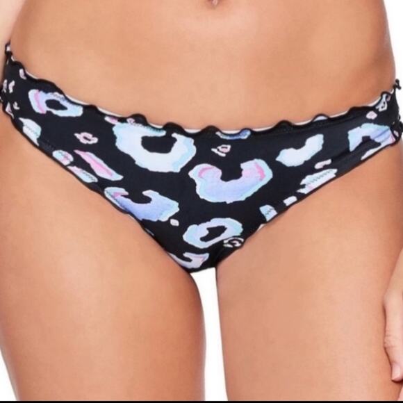 Salt+Cove Leopard print ruched bikini swim bottom - Picture 1 of 6